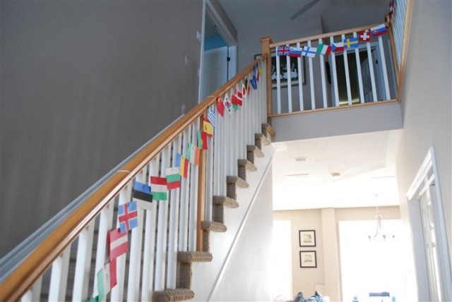 Stairs With Flags