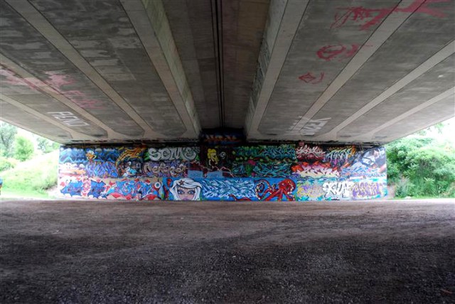 Graffiti wall at Brewer Park.